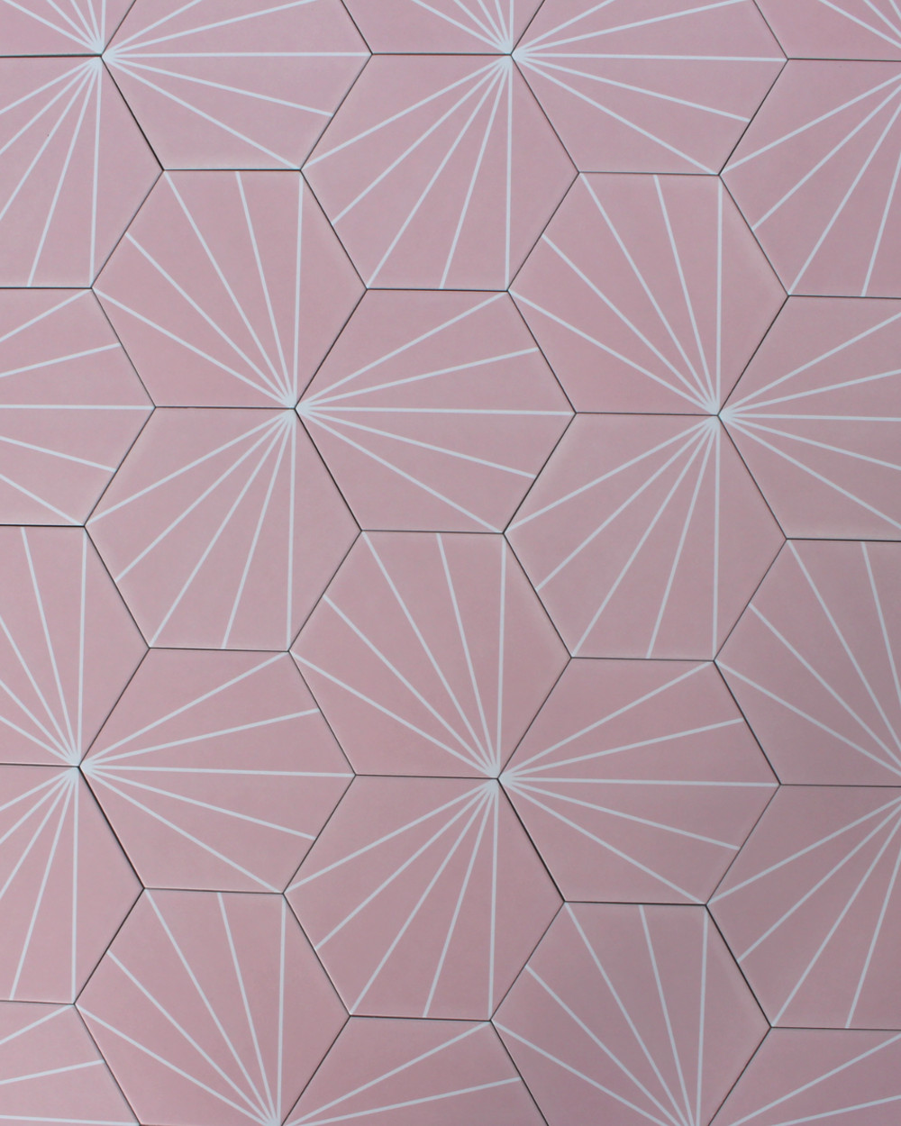 geometrische Fliesen rosa hexagon pink sechseck